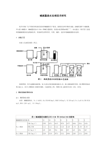 碱减量废水处理技术研究