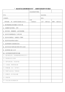 化学实验探究课堂教学评价量表