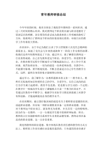 青年教师研修总结