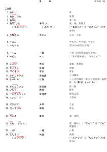 大家的日本语1第一课