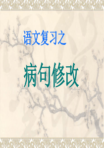 2020高考病句修改公开课获奖课件