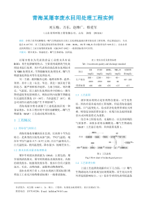 青海某屠宰废水回用处理工程实例