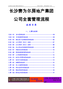 长沙赛为尔房地产集团公司全套管理流程