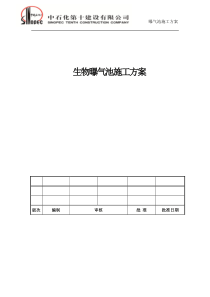 生物曝气池施工方案