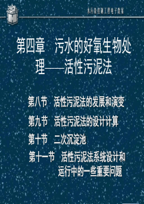 污水的好氧生物处理活性污泥法