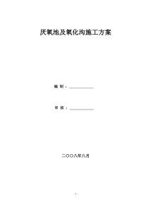 厌氧池及氧化沟工程