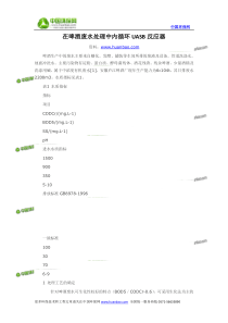 在啤酒废水处理中内循环UASB反应器