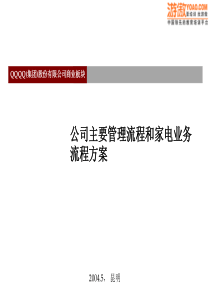 麦肯锡对某公司主要管理流程和家电业务流程方案(PPT 78页)