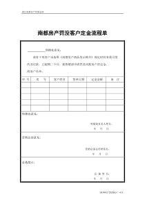 （016）南都房产营销总部罚没客户订金流程单