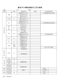 母液处理运行工艺日报表