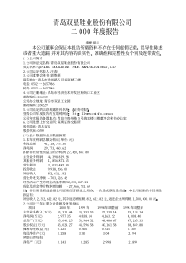 0599青岛双星鞋业股份有限公司XXXX年度报告