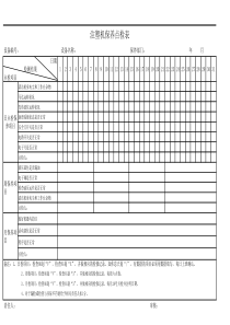注塑机保养表