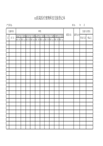 医疗废物登记本格式参考