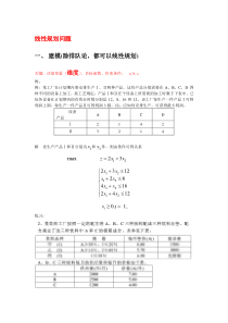 管理运筹学考试题型整理