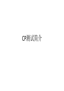 CP测试简单介绍