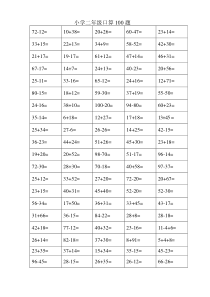 小学数学口算100题