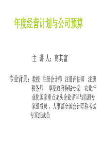 X年度经营计划与公司预算