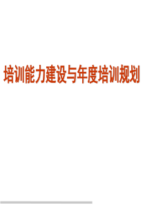 《企业培训能力建设与年度培训规划》