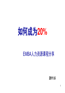 EMBA课程分享-人力资源管理