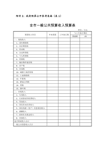 政府预算公开参考表格