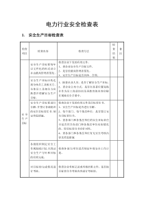 电力行业安全检查内容（DOC30页）