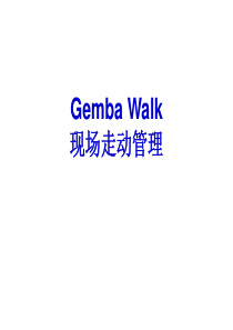 Gemba Walk (走动管理)