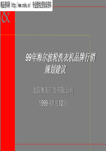 19奥美海尔波轮洗衣机99年品牌行销规划建议