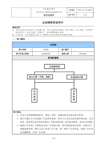 企划部_岗位职务说明书（DOC9页）