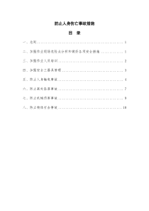 防止人身伤亡事故措施实施细则概要