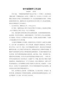 中学地理教师个人工作总结