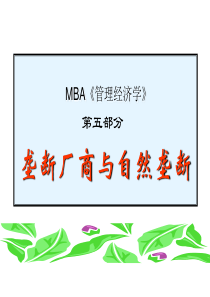 MBA《管理经济学》第五部分-垄断厂商与自然垄断(ppt 42)