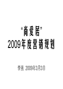 尚爱居年度营销规划提案版