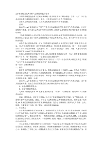 AA鞋业集团品牌诊断与品牌管理执行报告