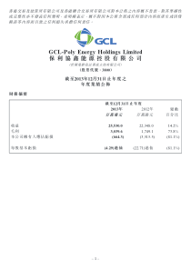 GCL保利协鑫XXXX年度业绩报告