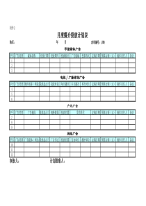 月度媒介投放计划表