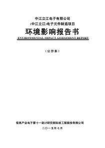 中江立江电子有限公司电子元件制造项目