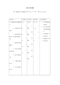 部门工作计划表