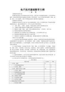 中职院校 电子技术基础教学大纲