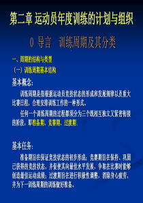 第十一章运动员年度训练的计划与组织