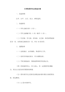 大学院系学生会竞选方案