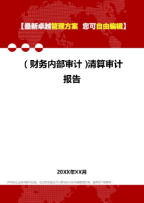 2020年(财务内部审计)清算审计报告