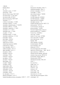 专业英语词汇(气象工程)
