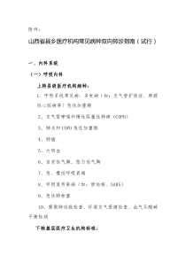 山西省县乡医疗机构常见病种双向转诊指南