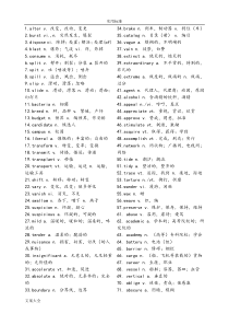 英语四级核心高频词汇表