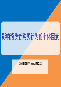 影响消费者购买行为的个体因素ppt