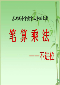 新苏教版三年级数学上册教学课件《两、三位数乘一位数(不进位)的笔算》PPT