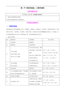 【高中化学】一轮复习学案：11.2-物质的检验、分离和提纯