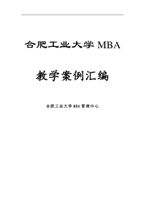 合肥工业大学MBA教学案例汇编