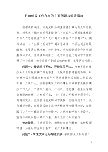 创文存在的主要问题与整改措施