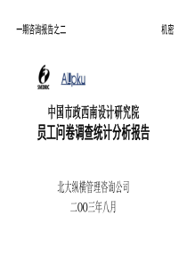 市政西南设计院问卷分析报告-final资料